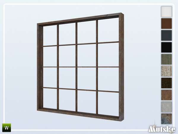 Sims 4 — Milton Window 4x4 by Mutske — Set of construction items like windows, beams column and a lot more. Make sure