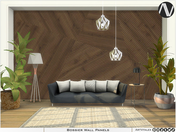 Sims 4 — Bossier Wall Panels by ArtVitalex — Decorative Collection | All rights reserved | Belong to 2023 ArtVitalex@TSR