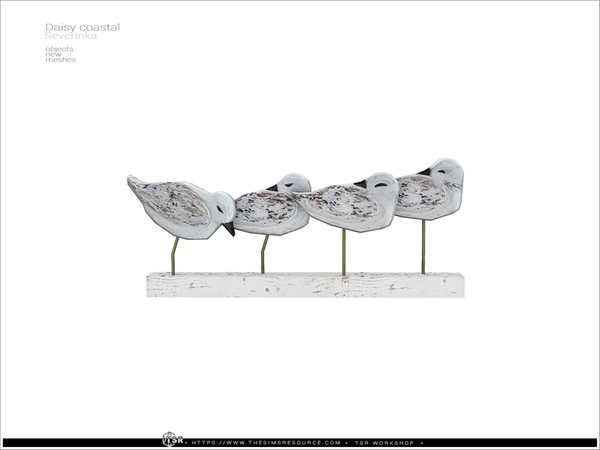 Sims 4 — Daisy - seagulls by Severinka_ — Seagulls From the set 'Daisy coastal outdoor Pt.II' Build / Buy category: Decor