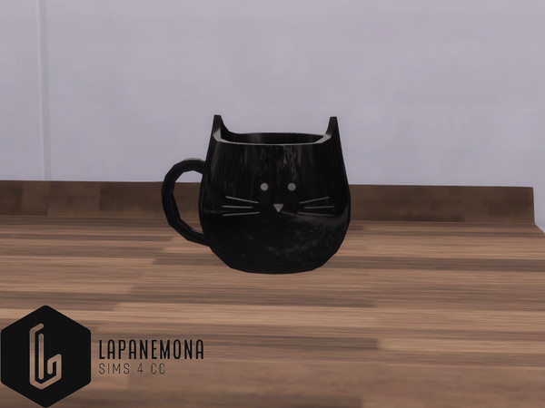 Sims 4 — Cat lover - Cute cat mug by Lapanemona — Cat lover - Cute cat mug - 548 polygons - 1 swatch