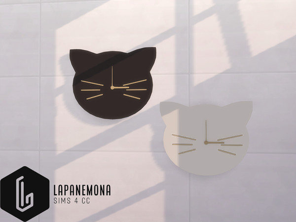 Sims 4 — Cat lover - Cat kitchen clock by Lapanemona — Cat lover - Cat kitchen clock - 2 swatches - 322 polygons