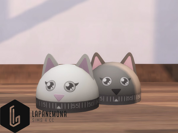 Sims 4 — Cat Lover - Kitchen Timer by Lapanemona — Cat Lover - Kitchen Timer - 568 polygons - 2 swatches
