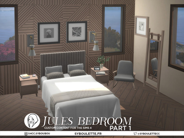Sims 4 — Patreon release - Jules Bedroom - Part 1 by Syboubou — Introducing the Jules Bedroom custom content set for The
