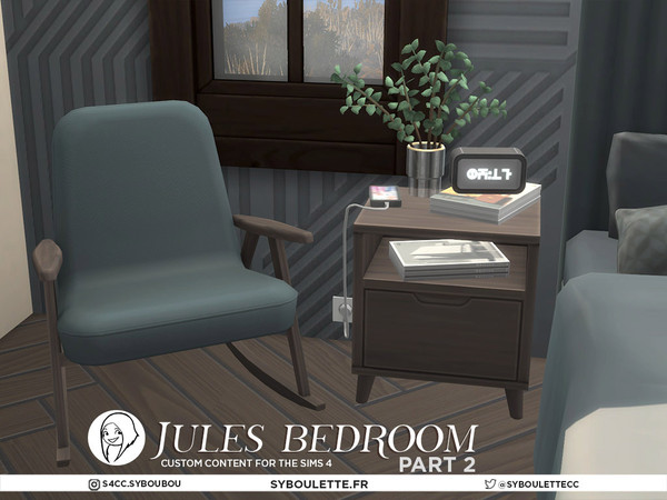 Sims 4 — Patreon release - Jules bedroom - Part 2 by Syboubou — Introducing the Jules Bedroom custom content set for The