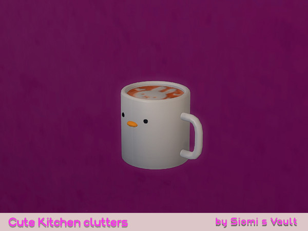 Sims 4 — Cute Kitchen Clutters - Duck Mug by siomisvault — I made this set I'm not sure why but it's so cute hjbhvg I