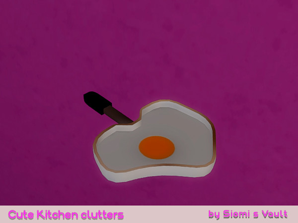 Sims 4 — Cute Kitchen Clutters - Pan by siomisvault — I made this set I'm not sure why but it's so cute hjbhvg I hope you