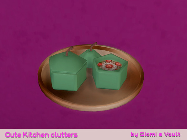 Sims 4 — Cute Kitchen Clutters - Tray #03 by siomisvault — I made this set I'm not sure why but it's so cute hjbhvg I