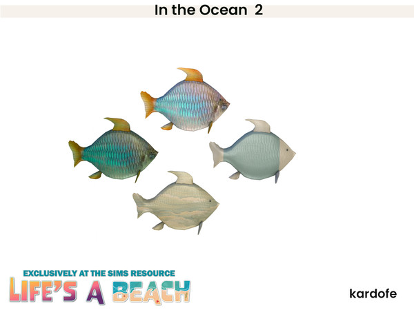 Sims 4 — Life's a Beach_kardofe_In the Ocean_Fish 1 by kardofe — Second part of this set of beach themed wall