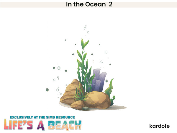 Sims 4 — Life's a Beach_kardofe_In the Ocean_Seaweed vinyl 2 by kardofe — Second part of this set of beach themed wall