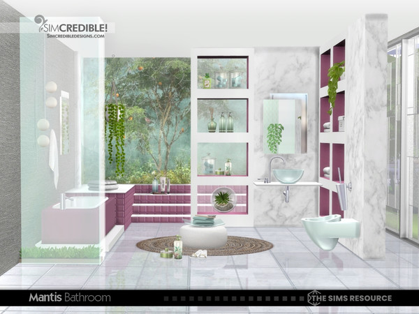 Sims 4 — Mantis Glass Separator by SIMcredible! — When we first created this set, it had a modern vibe. But since it was