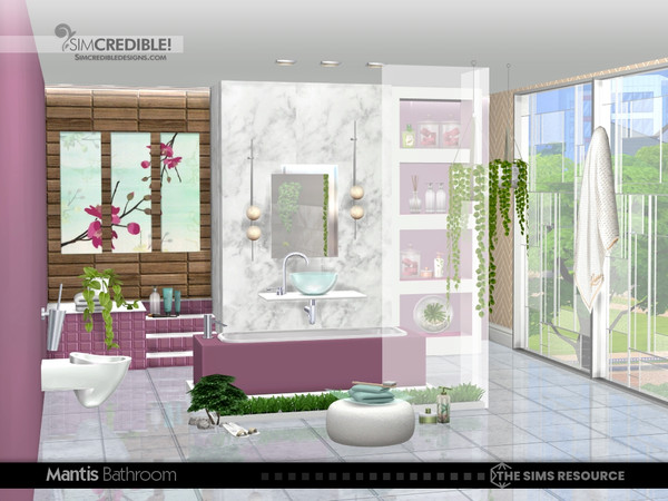 Sims 4 — Mantis Shelves by SIMcredible! — When we first created this set, it had a modern vibe. But since it was many