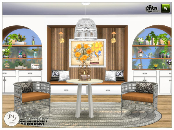 Sims 4 — combers dining room furniture by jomsims — Modernity, as often. But also a slightly country style. Bright colors