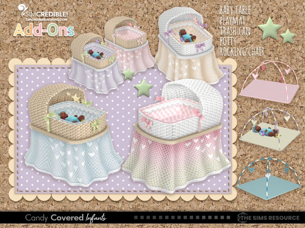 Sims 4 — Candy Covered Infants [Patreon] by SIMcredible! — Bringing these functional add-ons for Infants from our Candy