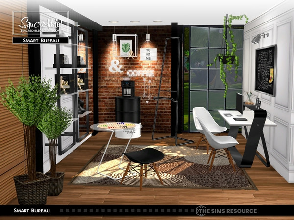 Sims 4 — Smart Bureau Shelf by SIMcredible! — Every time our sims need to develop some skills, we use the same objects to