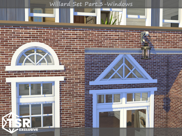 Sims 4 — Willard Triangle Window 1x1 by Mincsims — The set consists of 9 packages. This "Tall windows Set" has