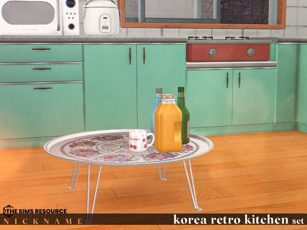Sims 4 — korea retro kitchen set_cabinet by NICKNAME_sims4 — korea retro kitchen set 10 package files. korea retro