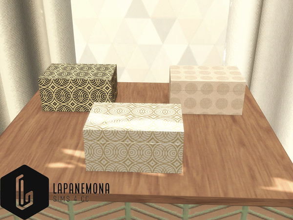 Sims 4 — Treasure box - Eclectic set by Lapanemona — 86 polygons, 5 swatches