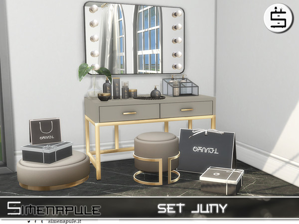 Sims 4 — [SeN4] Set Juny -  Mirror by Simenapule — Set Juny is dedicated to personal care and beauty
