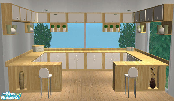 Sims 2 — SIMPLE Kitchen Mesh Set by simtomatic — Set 1 of two sets. Set 2 is to follow, which includes kitchen