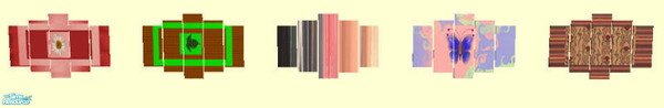 Sims 2 — Texture Challenge Paintings Set 1 by jennikj — Painting recolors of Simaddict99's beautiful italia wall art mesh