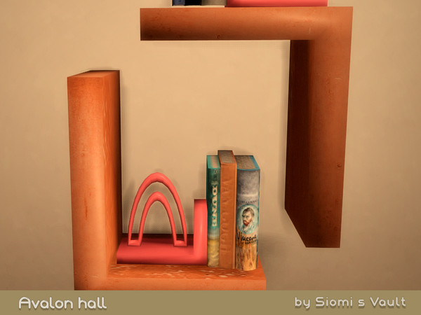 Sims 4 — Avalon Hall - Shelves by siomisvault — Modern Furnitures for your rooms! Thank you so much for your love and