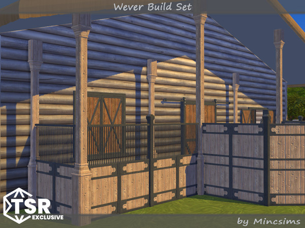 Sims 4 — Wever Fence A by Mincsims — The set consists of 8 packages.