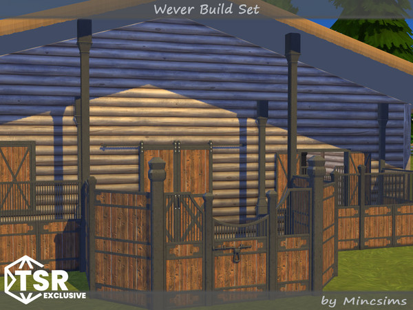 Sims 4 — Wever Fence B by Mincsims — The set consists of 8 packages.