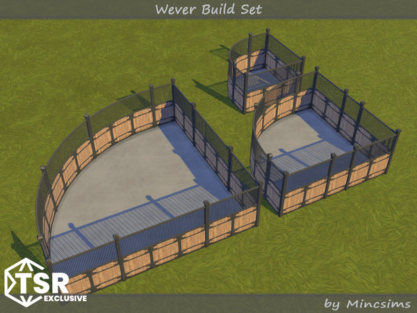 Sims 4 — Wever Single Gate 3Tiles B by Mincsims — The set consists of 8 packages.