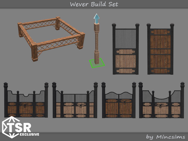 Sims 4 — Wever Spandrel by Mincsims — The set consists of 8 packages.