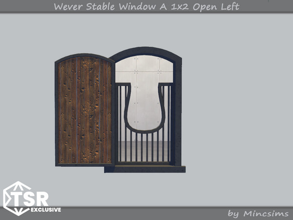 Sims 4 — Wever Stable Window 1x2 A Left by Mincsims — The set consists of 10 packages. 5 stable window
