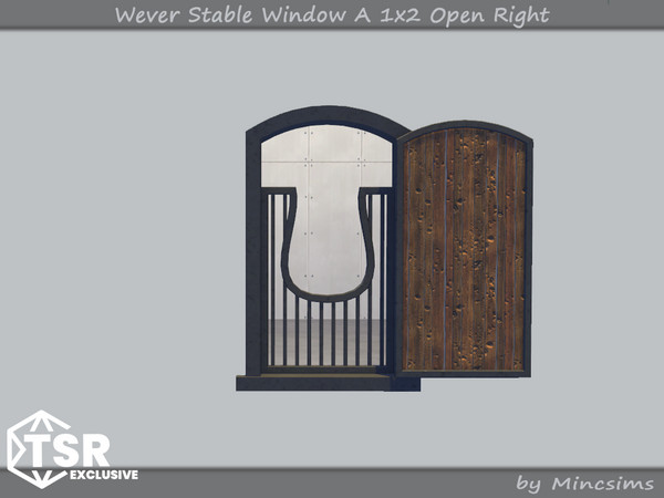 Sims 4 — Wever Stable Window 1x2 A Open Right by Mincsims — The set consists of 10 packages. 5 stable window
