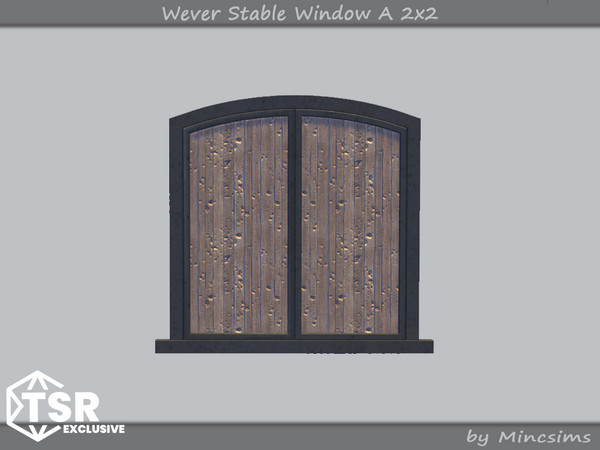 Sims 4 — Wever Stable Window A 2x2 by Mincsims — The set consists of 10 packages. 5 stable window