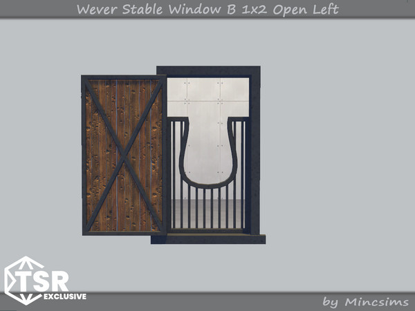 Sims 4 — Wever Stable Window 1x2 B Open Left by Mincsims — The set consists of 10 packages. 5 stable window