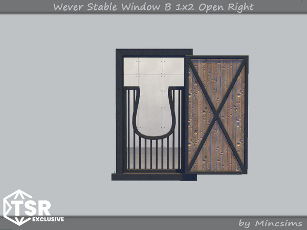 Sims 4 — Wever Stable Window 1x2 B Open Right by Mincsims — The set consists of 10 packages. 5 stable window