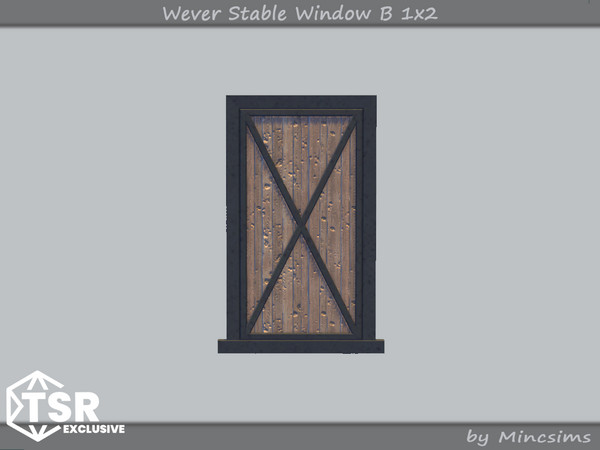 Sims 4 — Wever Stable Window 1x2 B by Mincsims — The set consists of 10 packages. 5 stable window