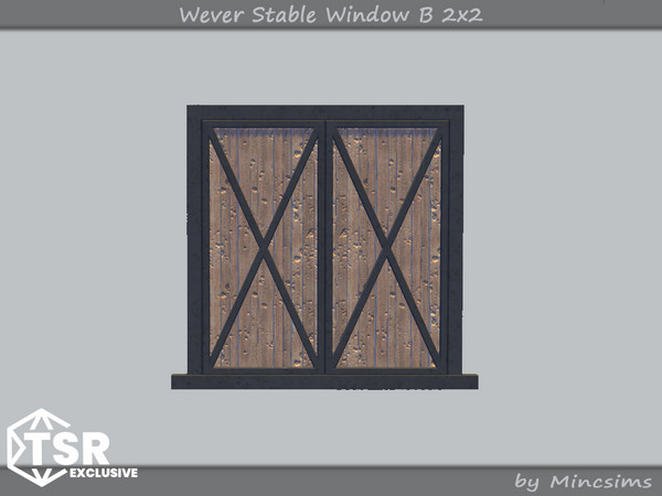 Sims 4 — Wever Stable Window B 2x2 by Mincsims — The set consists of 10 packages. 5 stable window