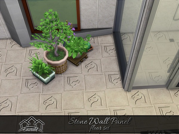 Sims 4 — Stone Wall Panel Floors 2 by Emerald — Stone wall panels are nice looking, durable will renovate your interior