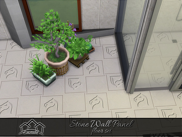 Sims 4 — Stone Wall Panel Floors 4 by Emerald — Stone wall panels are nice looking, durable will renovate your interior