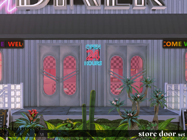 Sims 4 — store door set_door 1x5 V2 by NICKNAME_sims4 — store door set 12 package files. store door set_door 1x3 V1