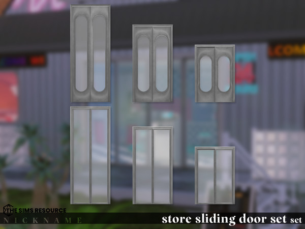 Sims 4 — store sliding door set_2x4 V2 by NICKNAME_sims4 — store sliding door set 12 package files. store sliding door