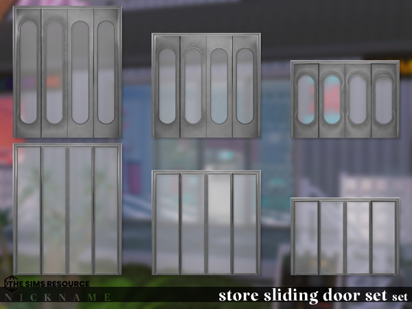 Sims 4 — store sliding door set_2x5 V1 by NICKNAME_sims4 — store sliding door set 12 package files. store sliding door