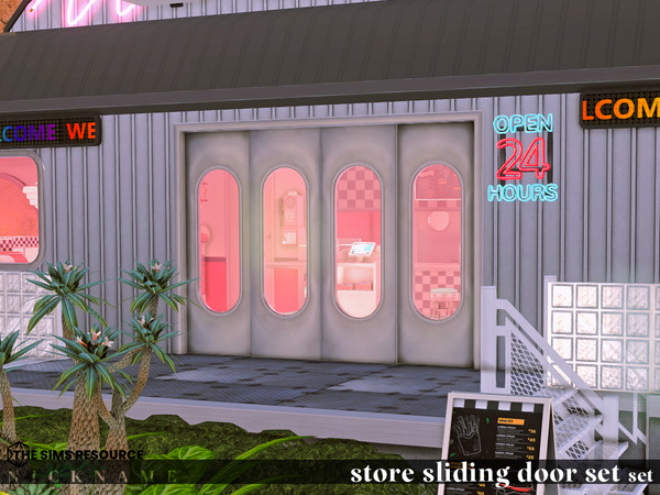 Sims 4 — store sliding door set_4x4 V1 by NICKNAME_sims4 — store sliding door set 12 package files. store sliding door