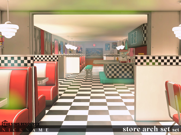 Sims 4 — store arch set_1x3 V1 by NICKNAME_sims4 — store arch set 12 package files. store arch set_1x3