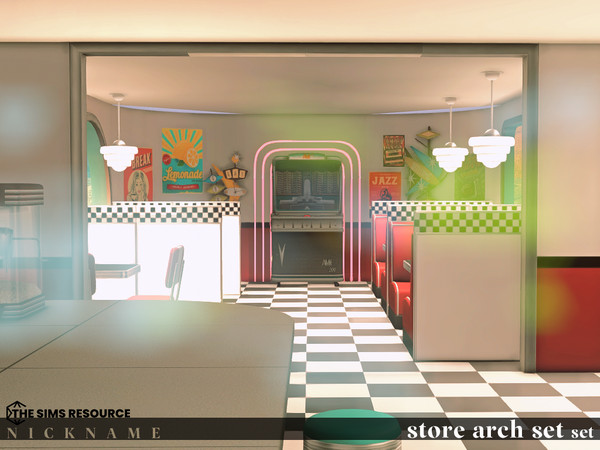 Sims 4 — store arch set_1x3 V2 by NICKNAME_sims4 — store arch set 12 package files. store arch set_1x3