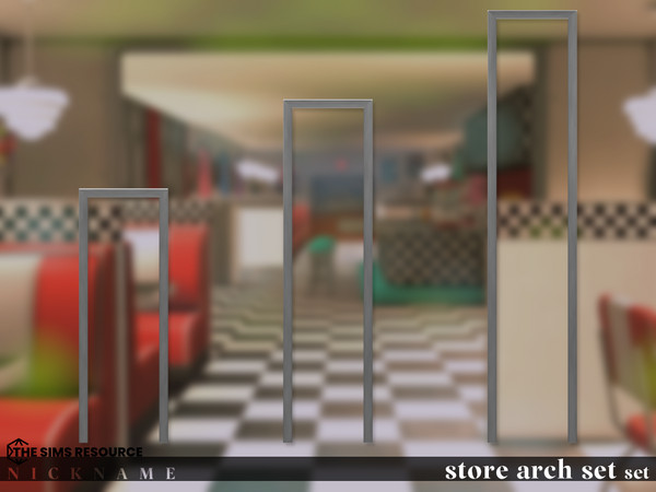 Sims 4 — store arch set_1x3 V3 by NICKNAME_sims4 — store arch set 12 package files. store arch set_1x3