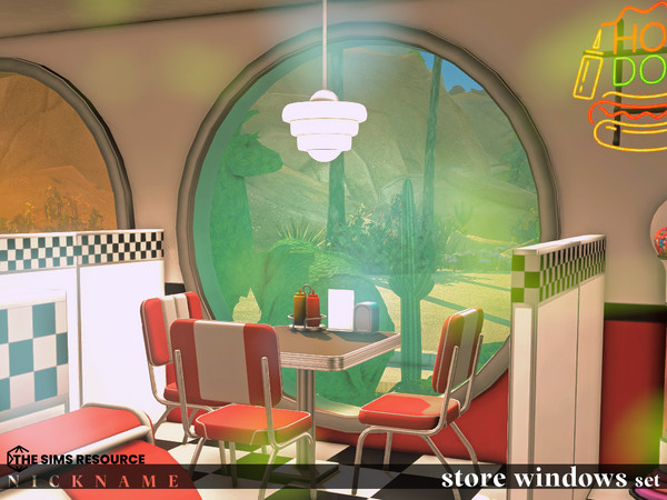 Sims 4 — store windows set_1x3 by NICKNAME_sims4 — store windows set 10 package files. store windows set_1x2