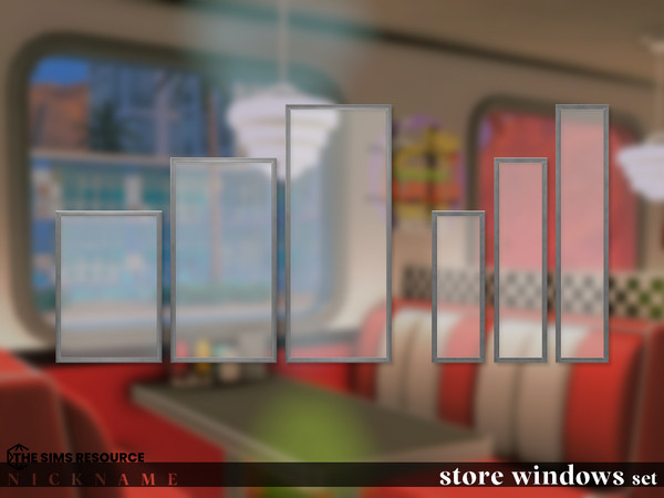 Sims 4 — store windows set_1x5 by NICKNAME_sims4 — store windows set 10 package files. store windows set_1x2