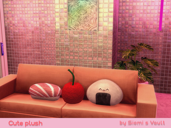 Sims 4 — Cute Plush by siomisvault — Cute plushes for you can be cushions too! Thank you so much for your love and