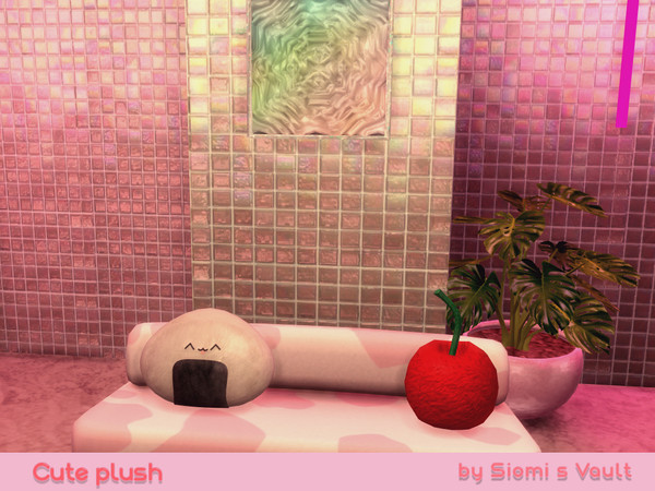 Sims 4 — Cute plush - Onigiri by siomisvault — Cute plushes for you can be cushions too! Thank you so much for your love