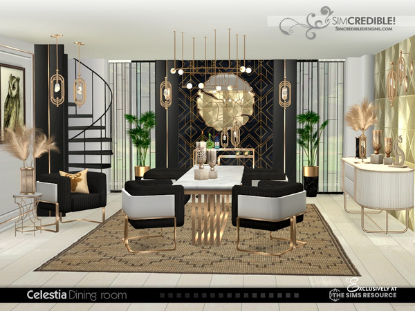 Sims 4 — Celestia by SIMcredible! — Oh the opulence! It's so glamorous, so golden, so bright! For your luxurious sims, we